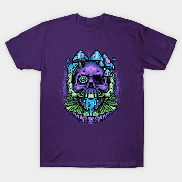 psychedelic skull T-Shirt by Falden